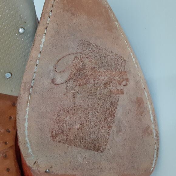 Premier Kids Western Cowboy Boot Tall Riding Crocodile Leather Youth 7 Red Rodeo - Picture 8 of 11